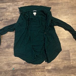 Green plaid flannel
